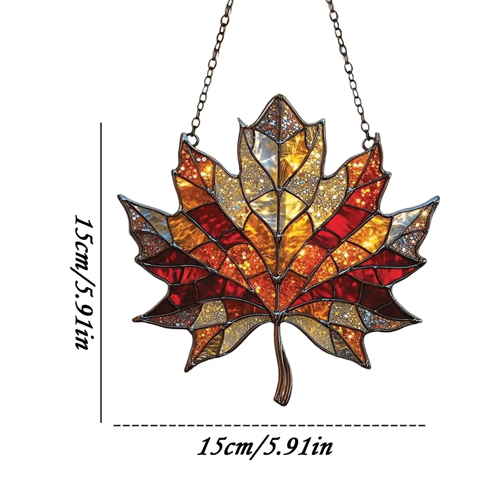 2D Autumn Maple Leaves Light Catchers For Window Acrylic Pendant Sun Catcher Aesthetic Wall Crafts Pendant For Garden Bedroom