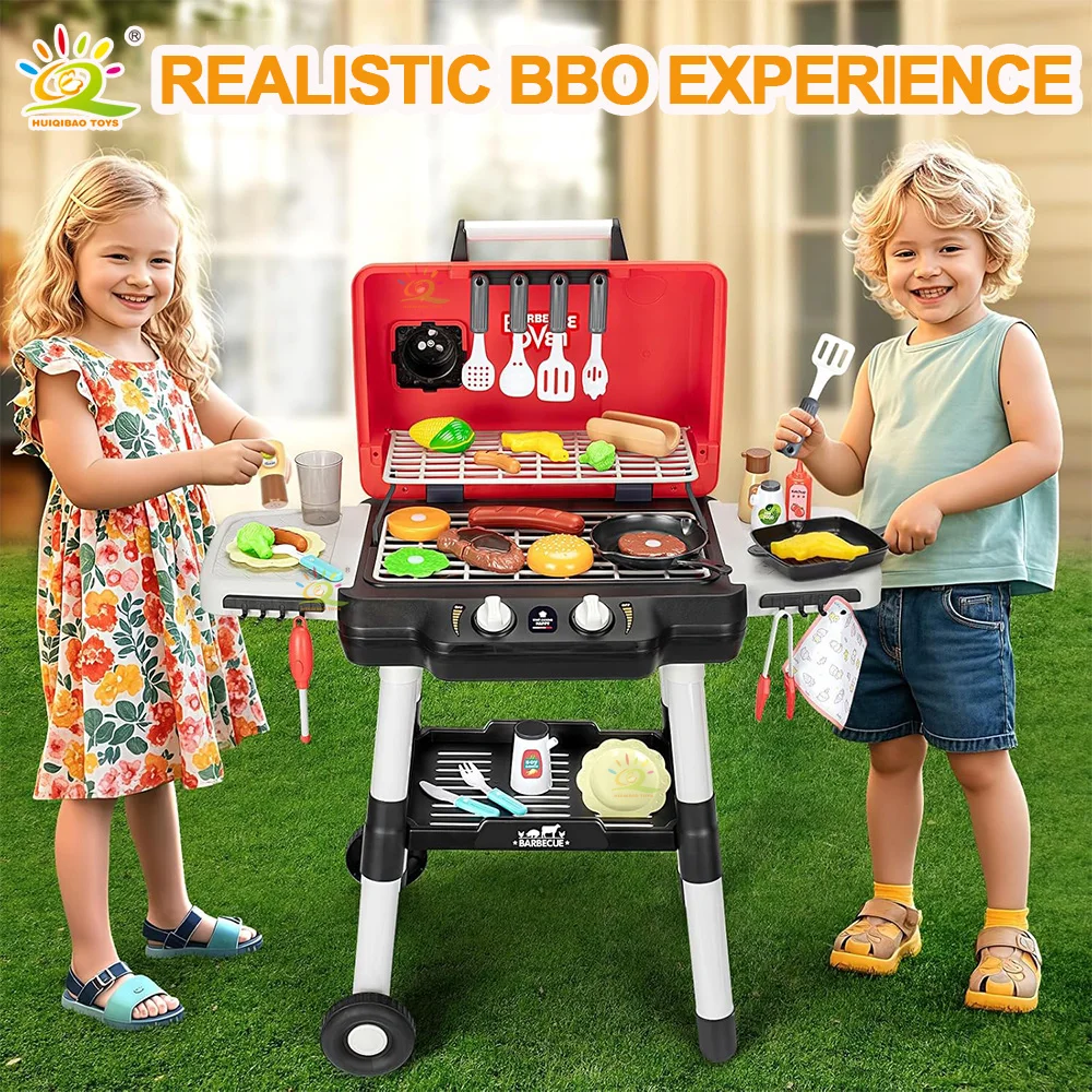 Electric barbecue grill portable outdoor barbecue grill boys and girls ultra-realistic simulation barbecue kitchen home toys