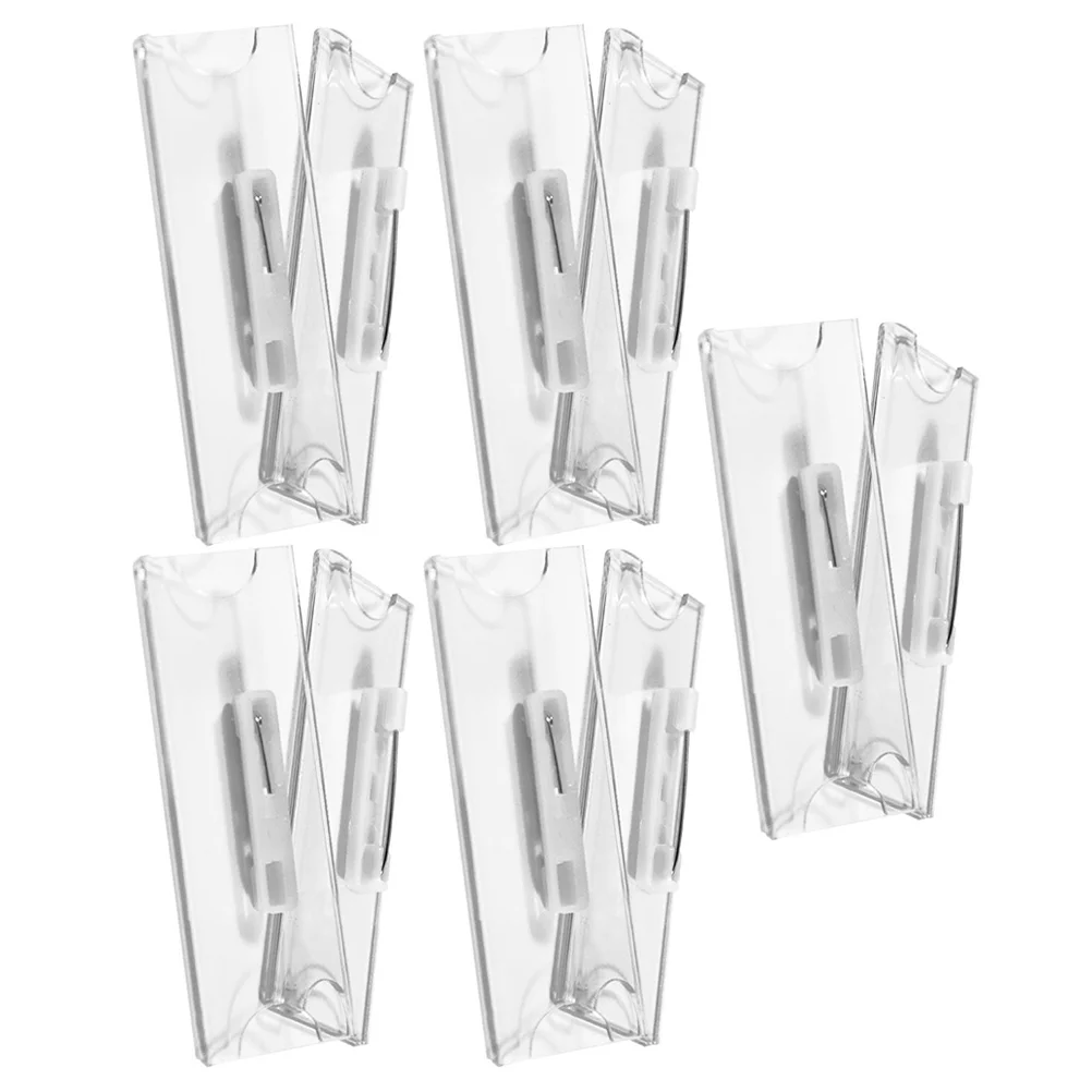 

10 Pcs Labels Acrylic Badge Permission Cards Holders Hotel for School Tag Identity Cases Students