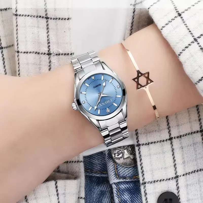 CHENXI 021B Elegant Women's Quartz Watch Luminous Waterproof Stainless Steel Strap Simple Casual Ladies Business Wristwatch 4