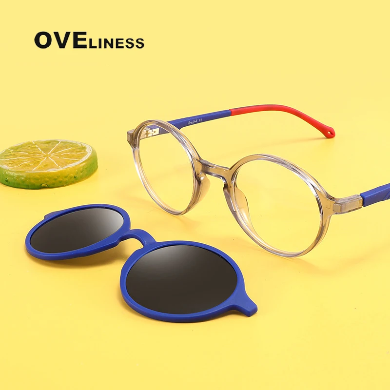 

Eyeglasses frames Polarized Magnet Clip glasses frame boy girl Myopia Prescription Glasses children Optical sunglasses Eyewear