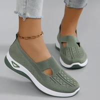 Spring new women's sports shoes, fashionable, breathable, lightweight, non-slip, wear-resistant, casual sports shoes, flat shoes 5