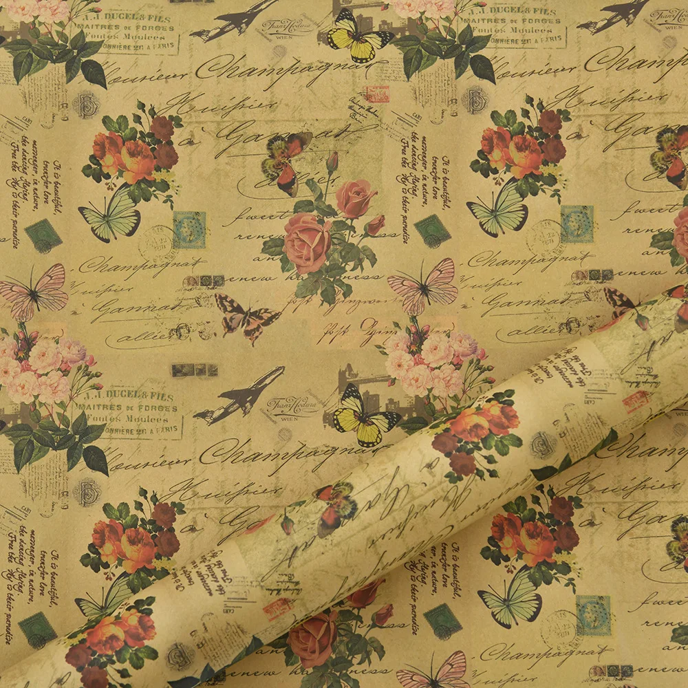 6 Rotoli Carta Regalo Kraft Compleanno - 70x50cm Per Feste E Natale