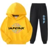 kpop demon hunters Kids sets Boys Graphic Print Hooded Sweatshirt and Jogger Pants Outfit
