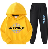 kpop demon hunters Kids sets Boys Graphic Print Hooded Sweatshirt and Jogger Pants Outfit