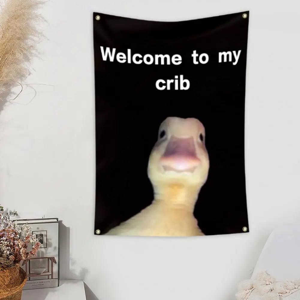 90*150cm Wall Flag Welcome To My Crib Flag Wall Hanging Banner Funny Flags Man Cave Dorm Party For Room Home Decoration