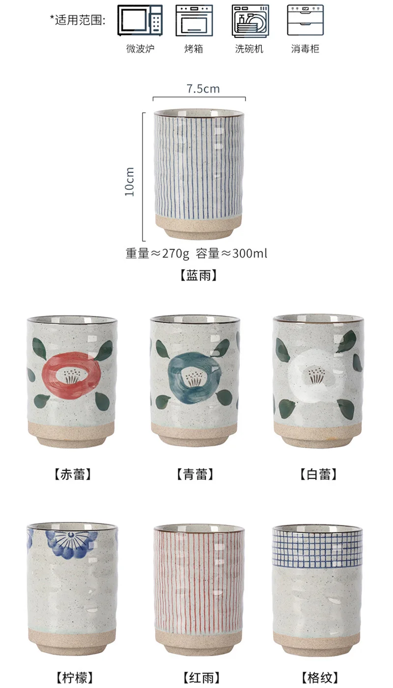 Description Picture 2 of itemCute Japanese Ceramics Water Cups Fashion Teacup Coffee Milk Beer Mug Restaurant Heat-insulated To-go Cups Table Decoration