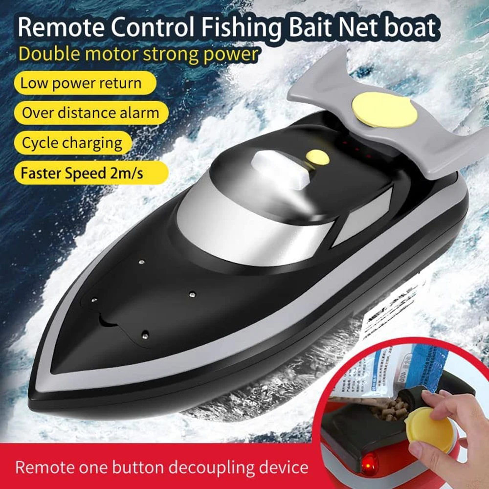 HJ807 2.4G RC Fishing Bait Boat Remote Control Nesting Boat Long Distance Fishing Hook Bait Trawling Tumbler Nesting Boat 5