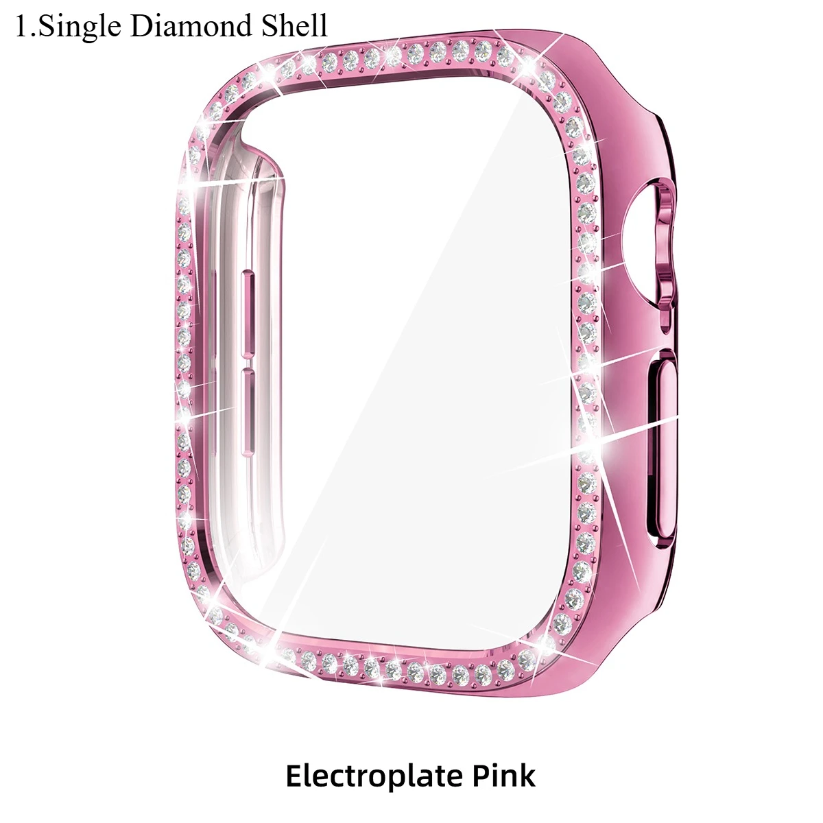 Diamond-Embellished Apple Watch Case with Screen Protector