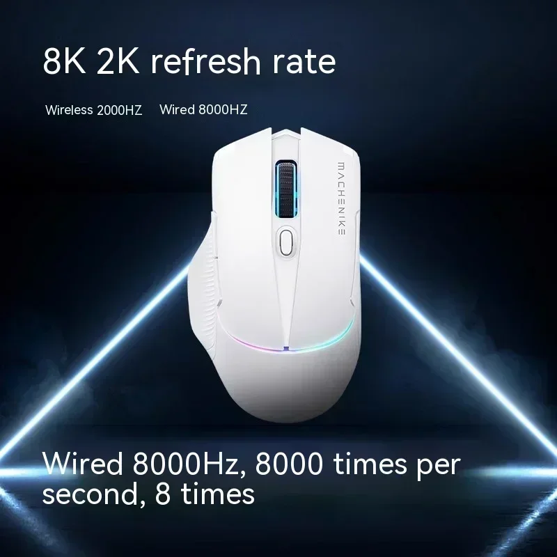 L8 Pro Gaming Mouse RGB Magnetic Charging Base Wireless Mouse Three Mode 8K PAW3395 Sensor Low Latency PC Gamer Gift
