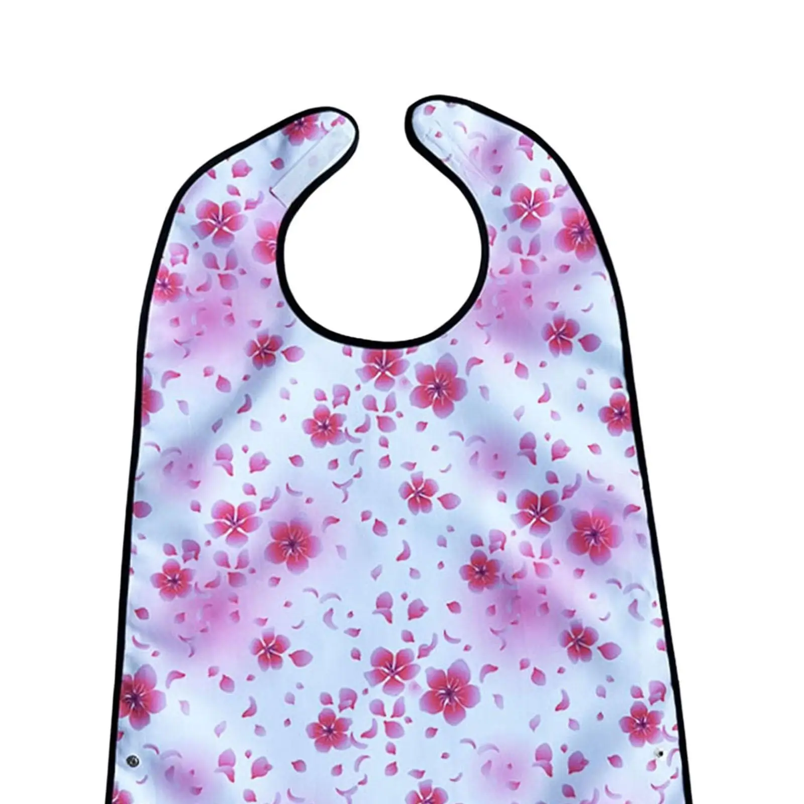 Waterproof Adult Bibs Adjustable Neck Feeding Protector Washable Polyester for Seniors Home Use