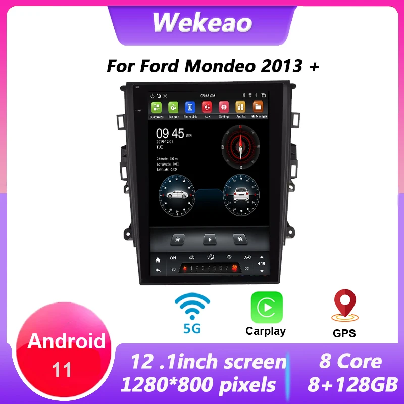 Wekeao 12 "Android 11 Radio samochodowe dla forda Mondeo 2013