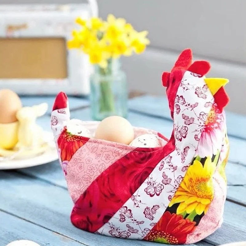 Chicken Basket Template Set, Chick Storage Basket Template Cutting Ruler With Instructions, DIY Quilting Sewing Crafts