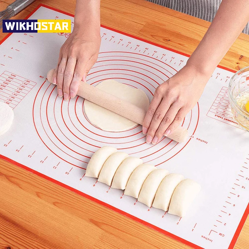 Silicone Baking Mat Reusable Kneading Pad Non-stick Sheet Pizza Dough Maker Pastry Cooking Tools Bakeware Accessories