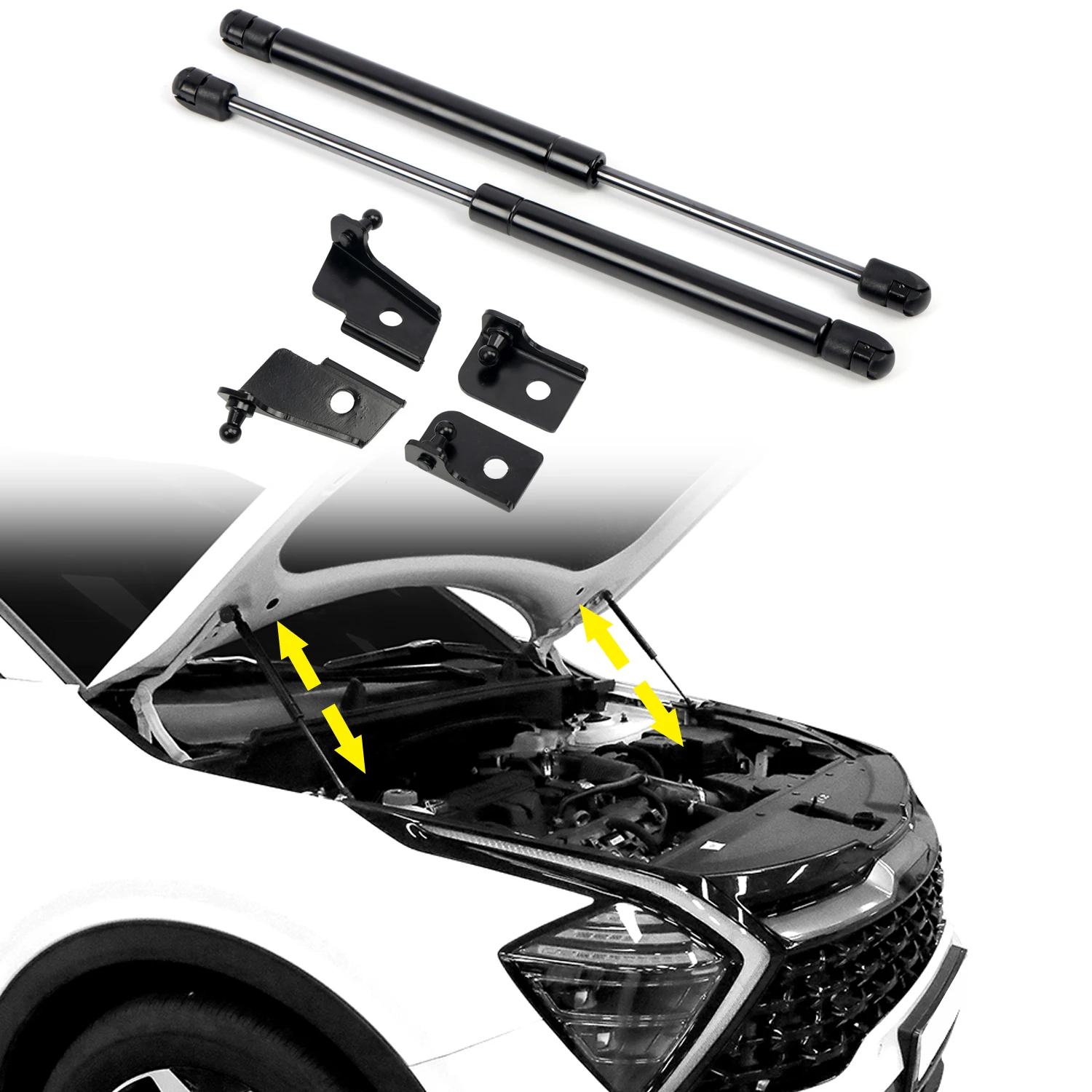 

For Kia Sportage NQ5 2022 2023 Car Accessories Stainless Steel Bonnet Hood Cover Gas Shock Lift Strut Bars Support Hydraulic Rod