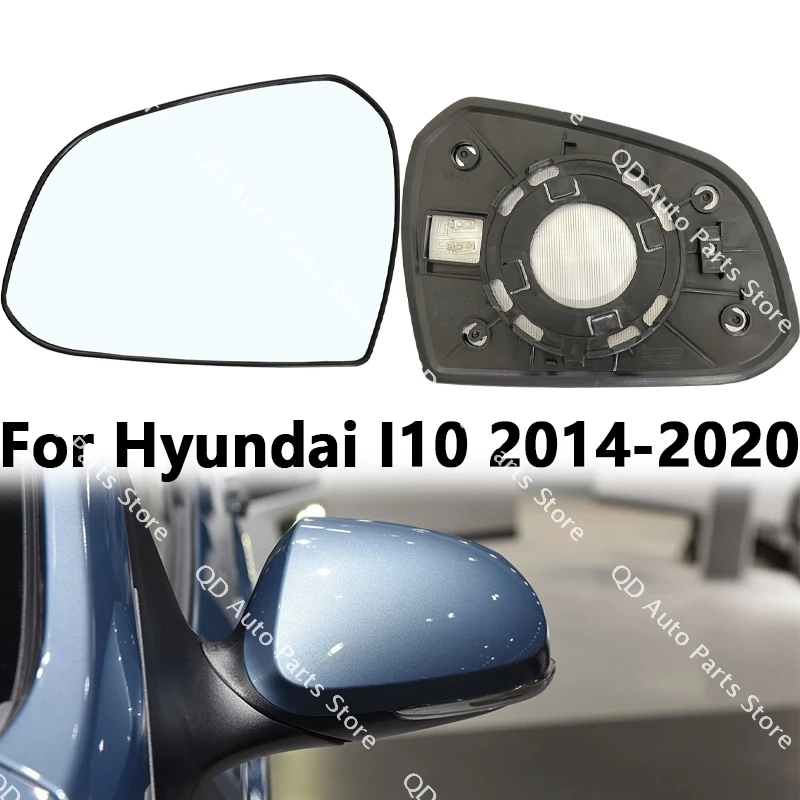 Coques De Rétroviseurs Extérieurs Pour Hyundai I10 2013-2018 - ABS Blanc - Lot De 2 (Droit & Gauche) - Protection & Style