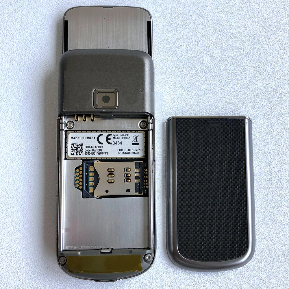 Original 8800 Carbon Arte Mobile Cell Phone Unlocked GSM 2G 3G Camera Bluetooth English Keyboard Only