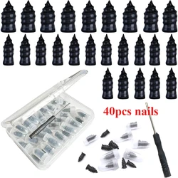 Tire Repair Rubber Nail Kit - 40PCS Self - Service Puncture Repair (40pcs)