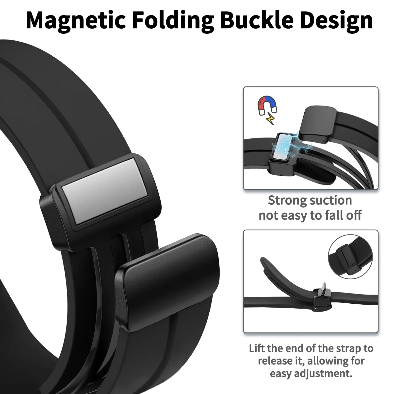 22mm 20mm Magnetic Silicone Strap For Samsung Galaxy Watch 3 4 5 6 Classic S3 Active Band For Amazfit Bip Huawei GT 3 4 Bracelet