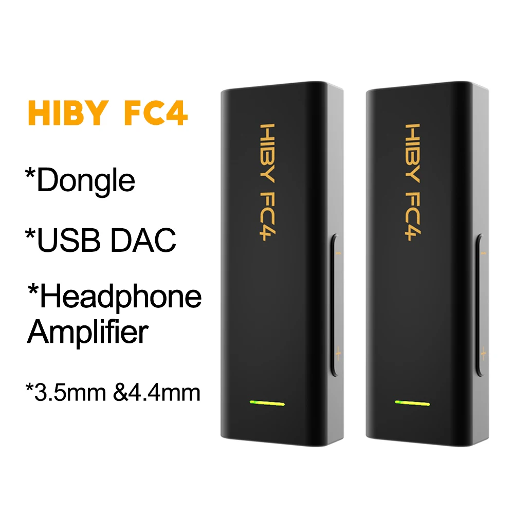 Hibyfc4ドングルUSB dacヘッドフォンアンプアンプmqa認証済みデコードdsd2563.5 4.4mm Android iOS  win10用出力