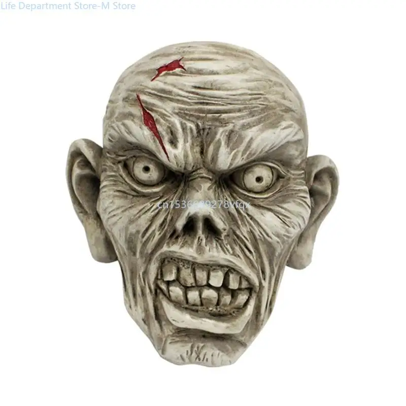 

Realistic Skull Head Statue Human Skull Model Photo Props for Haunteds House