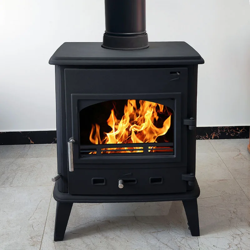 European cast iron fireplace Modern domestic freestanding heating fireplace  wood-burning real fire fireplace
