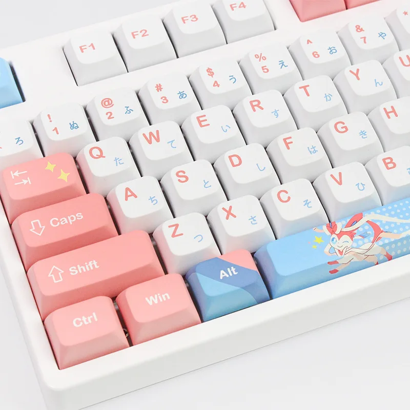 Фото Колпачок для механической клавиатуры XDA с 130 клавишами Аниме Покемон сильвеон PBT №2