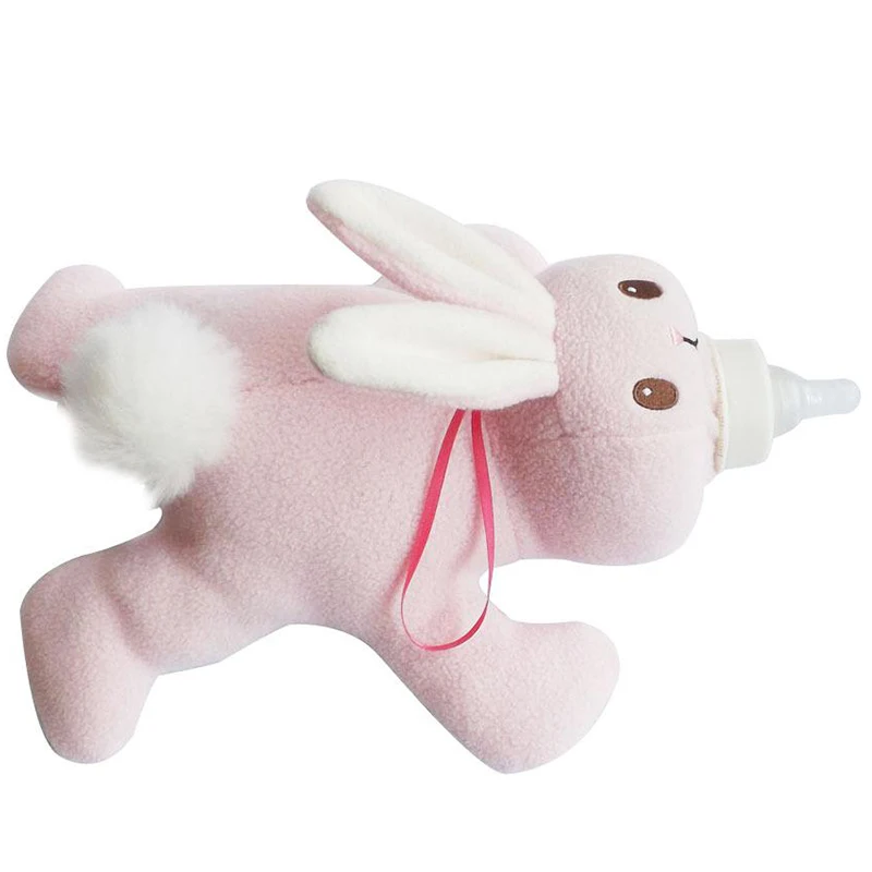 Feeding Bottles Bag Duck Milk Bottle Pouch Cover Toys Kawaii Plush Rabbit Baby Feeding Bottle Keep Warming Bag Baby Feeding Tool 5
