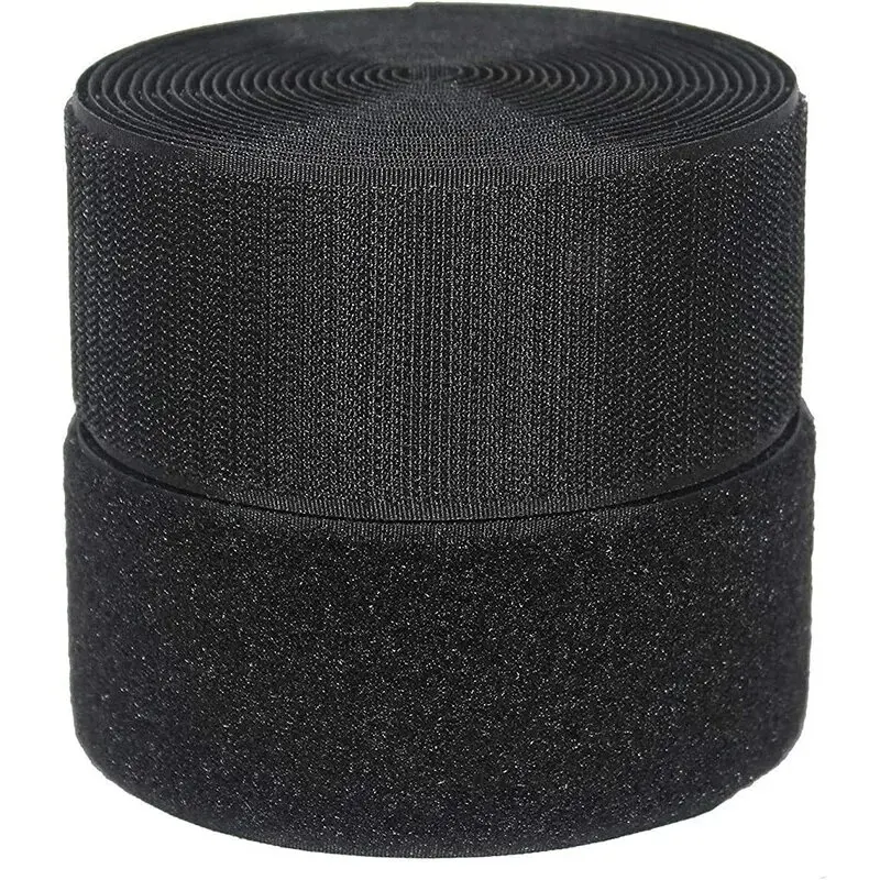 4 Inch Hook And Loop Tape Black (4"x12") – Non Adhesive Strips For Quick & Easy Fastening, Industrial Mounting, DIY Projects & Clothes Sewing – Nylon Fabric For Secure & Reusable Fastening Solutions