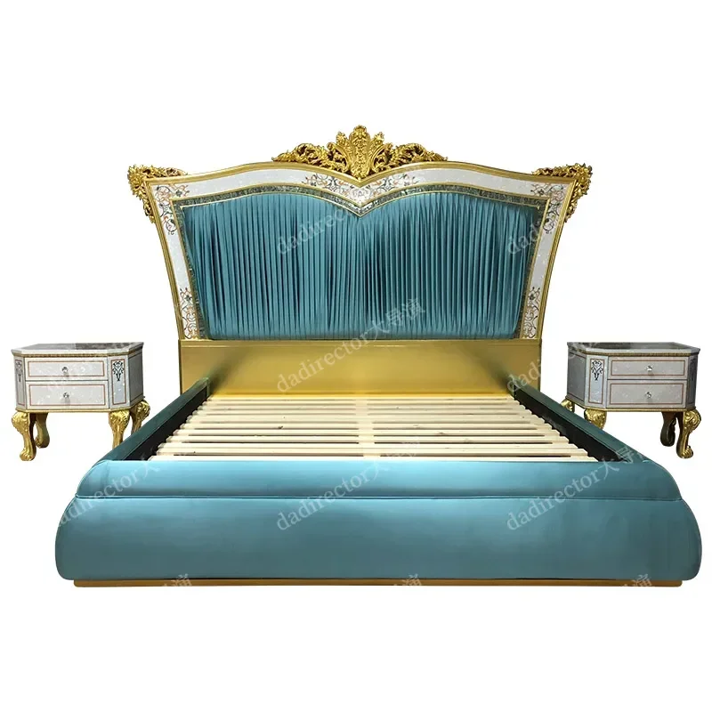 

Вилла кровать в мастерской спальне Европейский корпус кровать Мебель Ткань двойная кровать