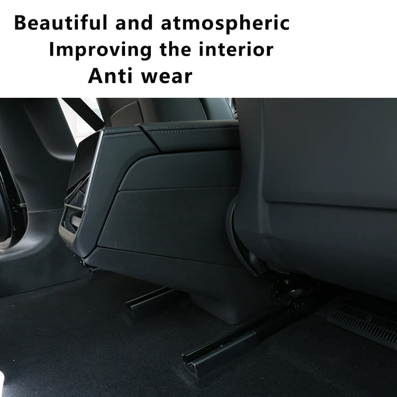 Car central control rear anti-kick plate decorative cover interior car accessories For Tesla Model 3 highland