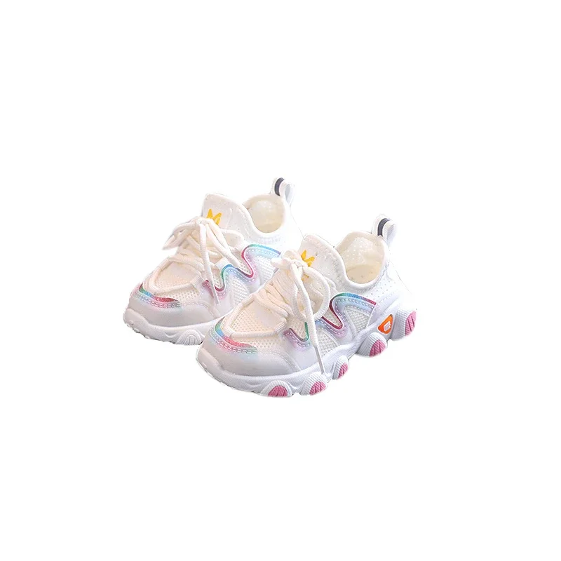 Breathable Toddler Boy Girl Sneakers Stretch Fabric Running Shoes School Sports Shoes D07083 sports shoes baby shoes kids sneakers kids shoes kids sports shoes