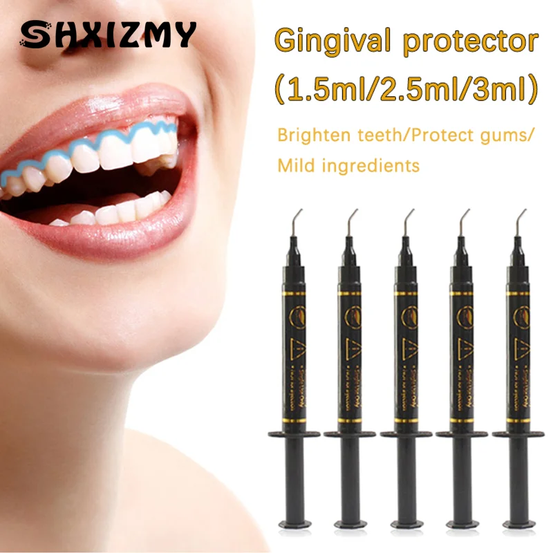 

1.5/2.5/3ML Dental Syringe Gum Protector Gel Clinic Gingival Barrier Professional Teeth Whitening Care Gingival Barrier