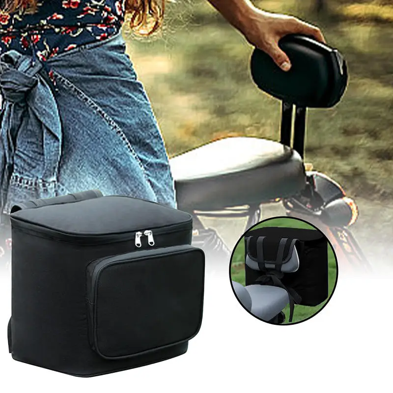 Large Capacity Motorcycle Battery Electric Vehicle Trunk Storage Bag Rear Mounted Hanging Bag Backrest Storage