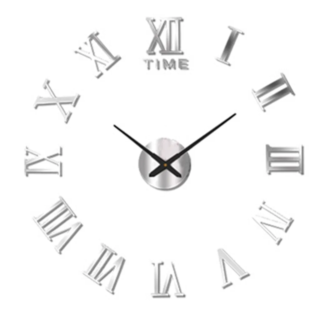 Silver decorative clock design 033