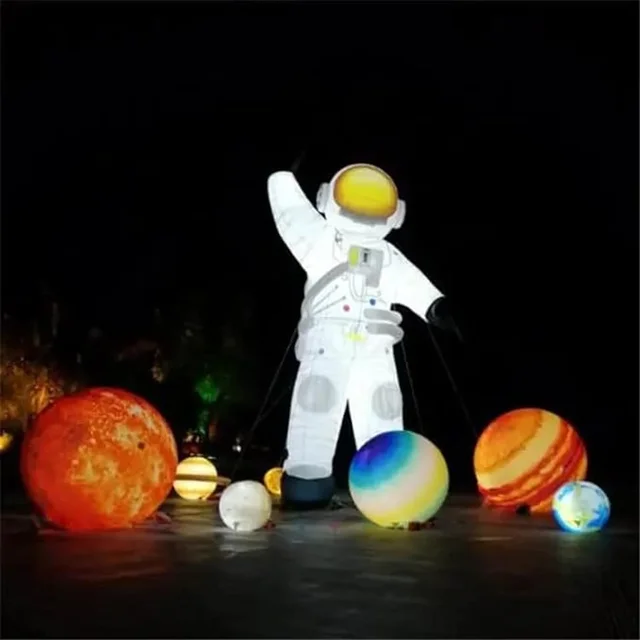 Outdoor Inflatable Astronaut Model With Led Light Custom Spaceman Mascot For Festival Event Advertising Decoration Blow Up Toys 5