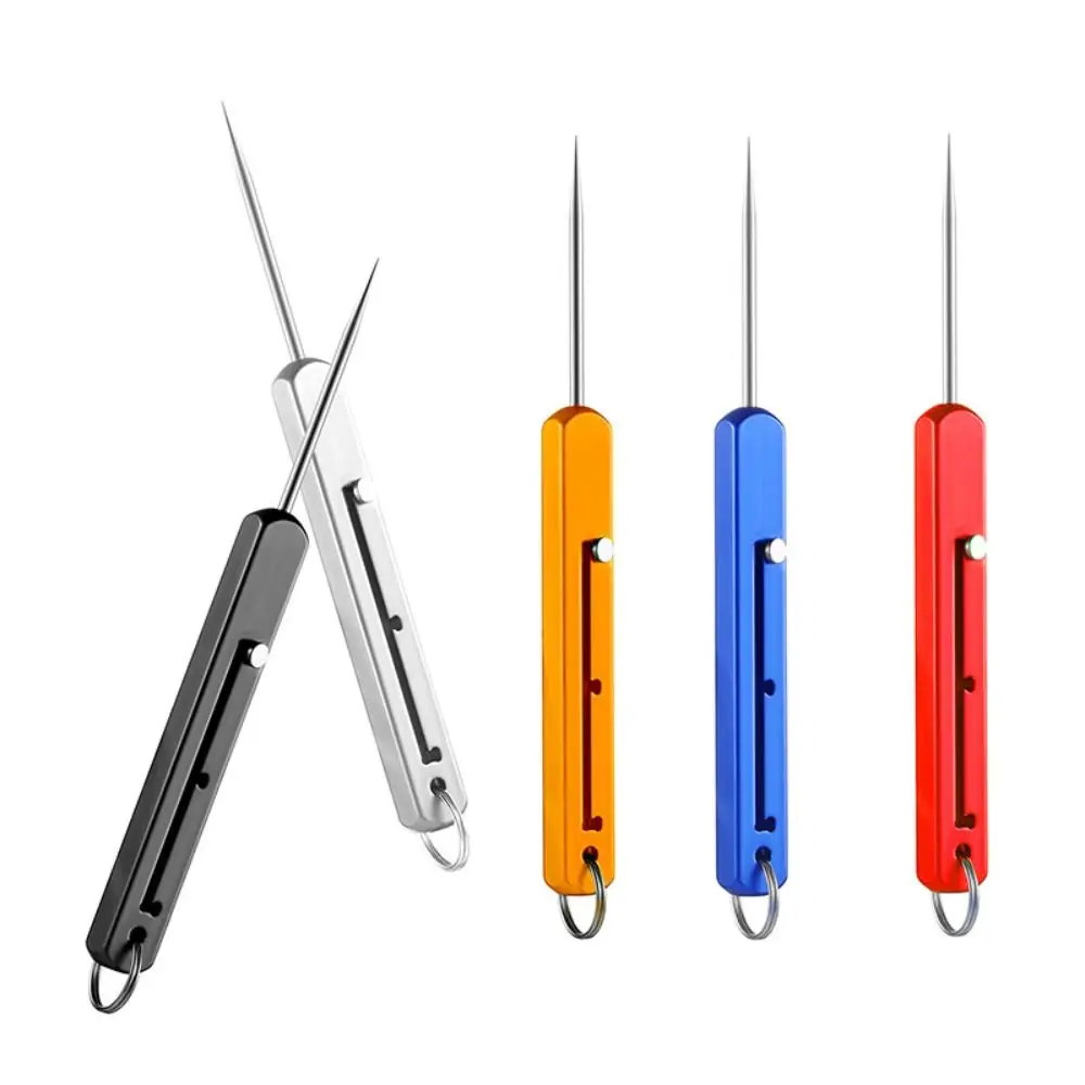 Description Picture 2 of itemOutdoor Picnic Push-pull 3 Gear Titanium Toothpicks Metal Pocket Toothpick Fruit Pick