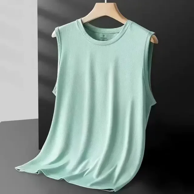 2026 Men's Ice Silk Mesh Vest Lightweight Sports Summer Wear Sleeveless T-shirt Tank Top Casual Fashion Outerwear 3 2026 Men's Ice Silk Mesh Vest Lightweight Sports Summer Wear Sleeveless T-shirt Tank Top Casual Fashion Outerwear 3