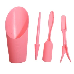 4-Piece Garden Planter Kit with Sowing Shovel and Succulent Seedling Tools (Pink)