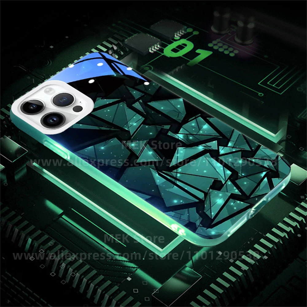 So Cool Leuchtende Handyhülle mit Stoßdämpfungseffekt, LED-Licht, Transparente Stoßfeste Schutzhülle für iPhone Air 17 Pro Max 12 11 – Detail 11