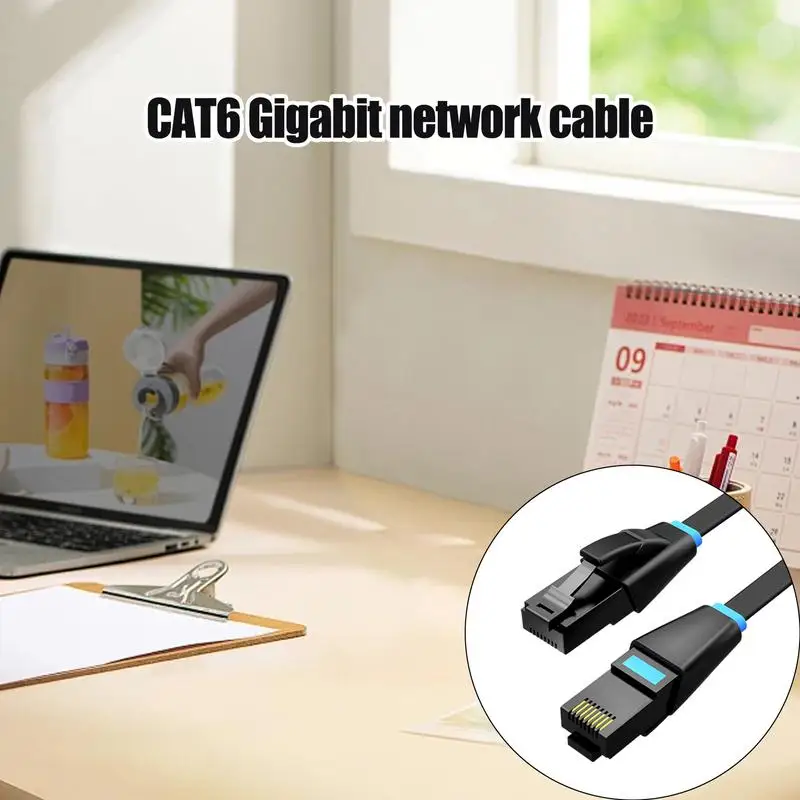 CAT6 이더넷 케이블, 순수 구리 CAT6 네트워크 케이블, 32Awg 네트워크 패치 코드, 헤비 듀티 고속 차폐 랜 코드, 1000Mbps