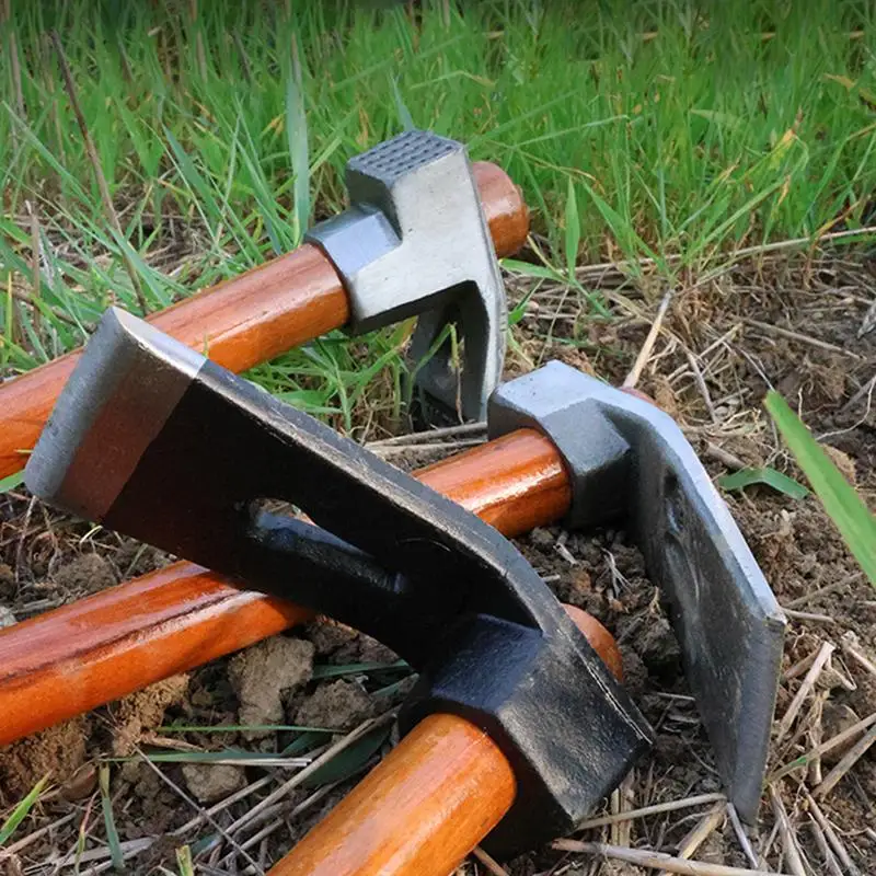 Multifunctional Small Hoe With Wooden Handle Household Flower Hoe Gardening Hoe Outdoor Agricultural Tool And Garden Tool 2