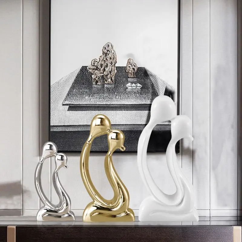 

Романтическое украшение из смолы для дома, декор для комнаты, подарок на день Святого Валентина, винный шкаф, демонстрация стола, золотой, серебряный, белый