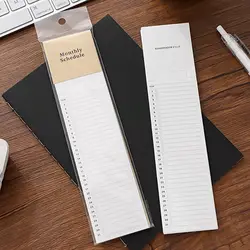 MINKYS Kawaii Bookmark Memo Pads - Weekly Planner and Journal Stationery Set (24 Sheets) (Monthly)