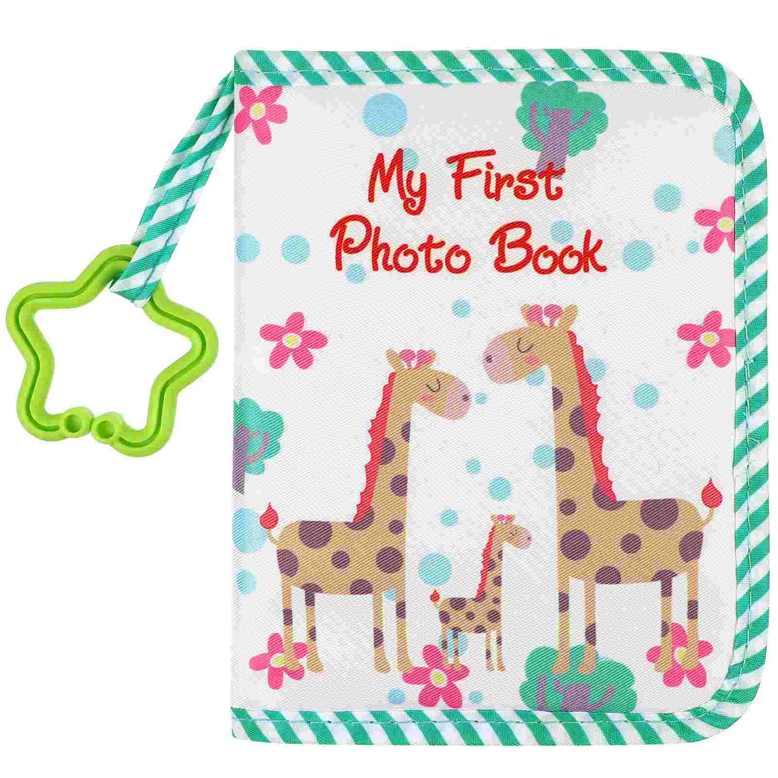 

Baby Photo Album First Year Baby Photo Book Growth Babies Albums Shower Guest Diy Giraffe Photography Album with Family record