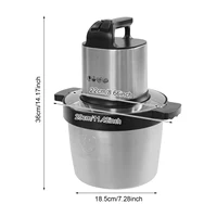 Hachoir électrique 1500 W, robot de cuisine 6,5 L pour viande, légumes, fruits – 3 vitesses, lames en acier inoxydable, facile à nettoyer 3