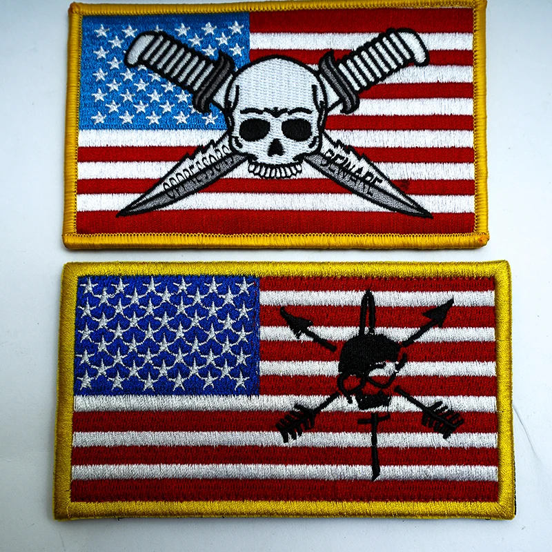 TSNK Embroidery Patch Tactical Badge Large Size"American FLAG" Series Armlet 3
