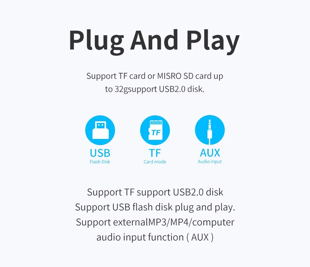 Mini altoparlante Bluetooth portatile wireless, radio FM, cassa audio, piccola USB, per computer, PC, Bluetooth, acustica_voghion.com