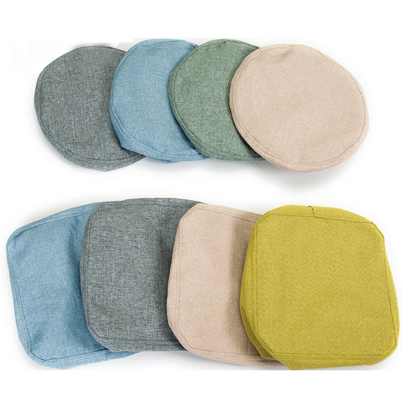 1Pc Elastic Ottoman Cover Solid Color Fabric Stool Covers Square Footrest Covers All-Inclusive Anti Slip Footstool Slipcovers 3