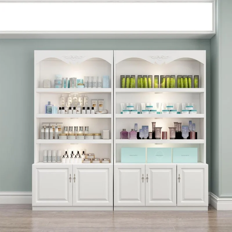 custom，Commercial Customized For Cosmetics Shelves makeup display showcase Display Mskeup Showcase